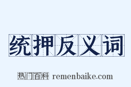 统押反义词是什么意思的图片